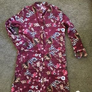 Squirrel Print Shirt Dress